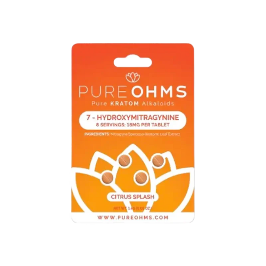 Pure Ohms 4ct 7OH Tabs Citrus Splash 18mg per Tablet - Seven Tech