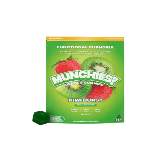 DELTA MUNCHIES FUNCTIONAL EUPHORIA DELTA 9 BOOSTED GUMMIES - KIWI BURST SATIVA - PLAYFUL