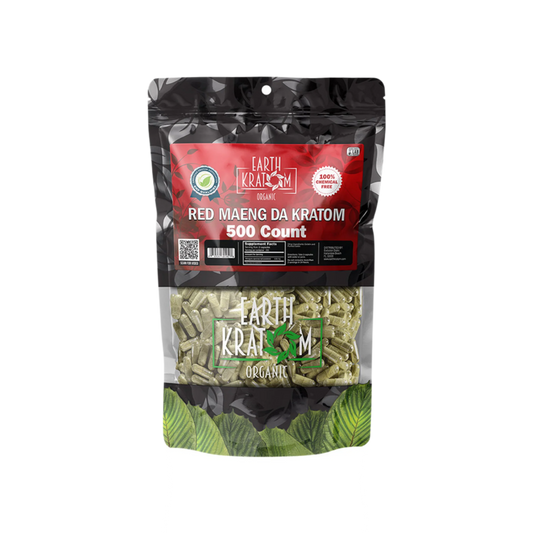 EARTH KRATOM CAPSULES 500CT - MAENG DA RED VEIN - Seven Tech