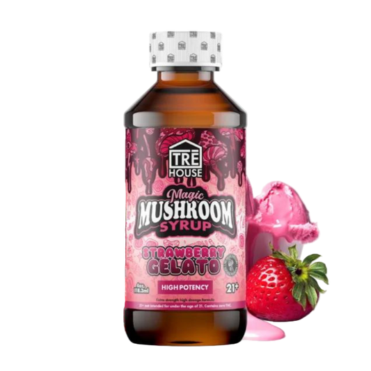 TRE House Magic Mushroom Syrup Strawberry Gelato 4oz High Potency