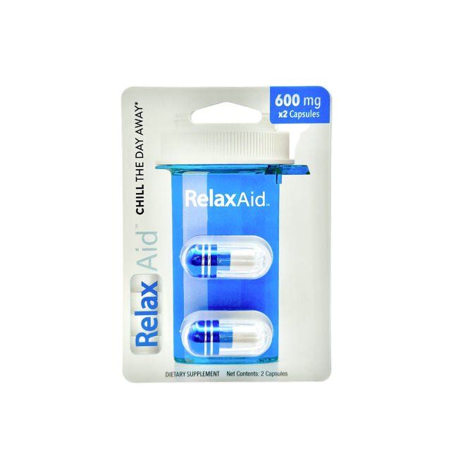 RELAX AID DIETARY SUPPLEMENT CAPSULES 2CT / 600MG