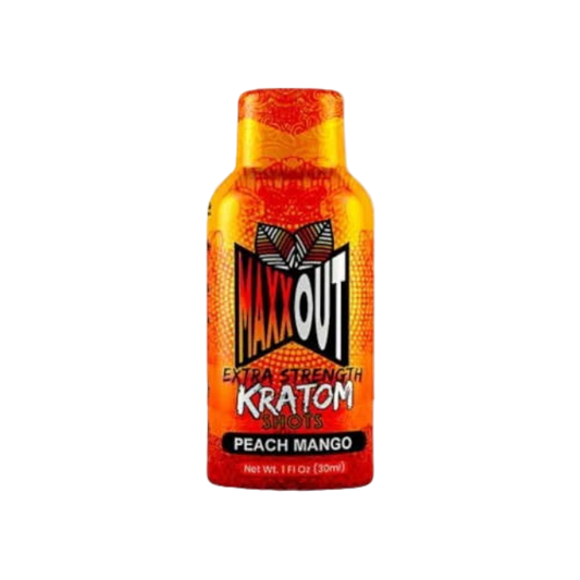 MAXXOUT EXTRA STRENGTH KRATOM SHOT 380MG – PEACH MANGO