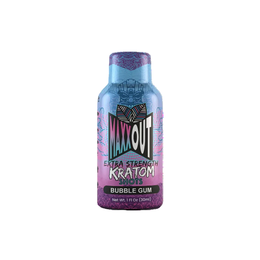 MAXXOUT EXTRA STRENGTH KRATOM SHOT 380MG – BUBBLE GUM
