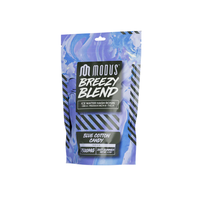 MODUS BREEZY BLEND 7500MG GUMMIES - BLUE COTTON CANDY INDICA