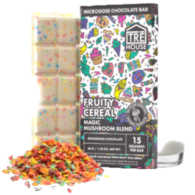 TRE House Magic Mushroom Microdose Fruity Cereal 15 Square Bars 50g 1.76oz