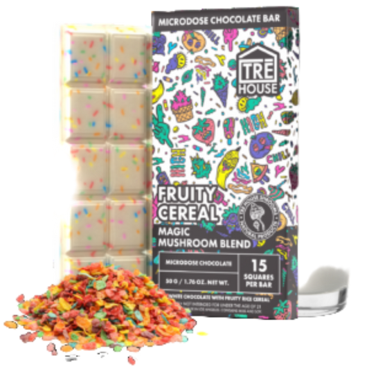 TRE House Magic Mushroom Microdose Fruity Cereal 15 Square Bars 50g 1.76oz