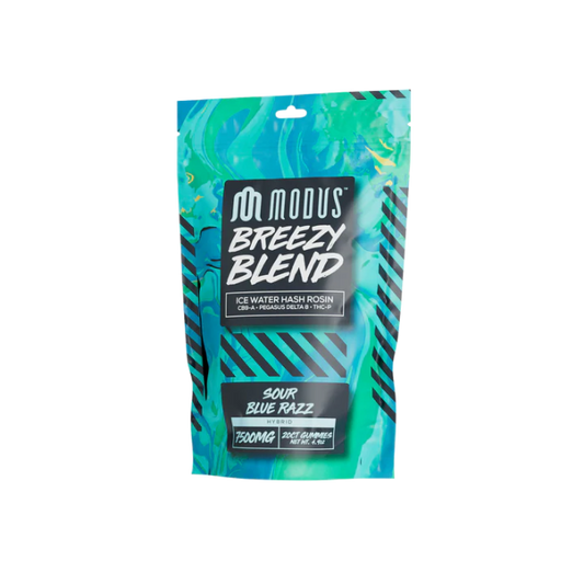 MODUS BREEZY BLEND 7500MG GUMMIES - SOUR BLUE RAZZ HYBRID