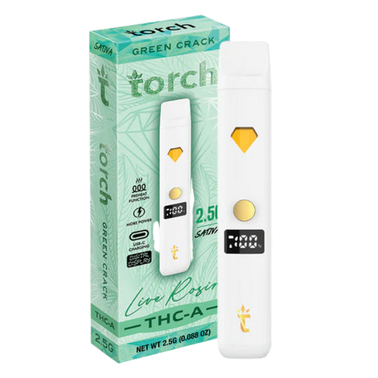 Torch Live Rosin Disposable 2.5g Green Crack Sativa