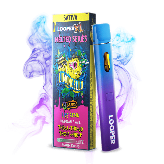 LOOPER XL MELTED SERIES LIVE RESIN 3G DISPOSABLE - LIMONCELLO SATIVA