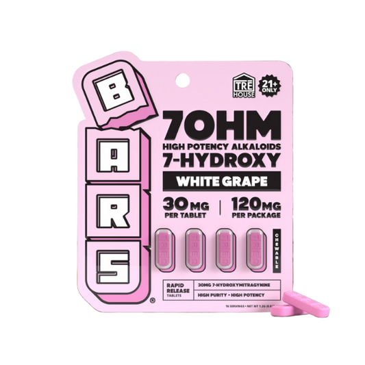 TRE House BARS 7-Hydroxy White Grape 120mg 4ct 30mg Per Tablet - Seven Tech