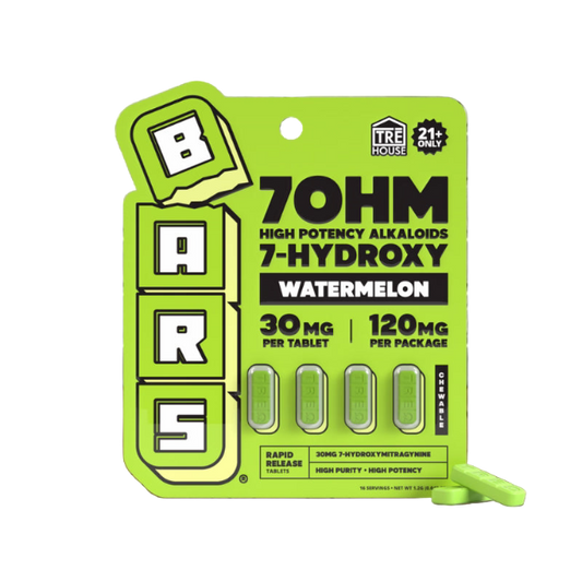 TRE House BARS 7-Hydroxy Watermelon 120mg 4ct 30mg Per Tablet - Seven Tech