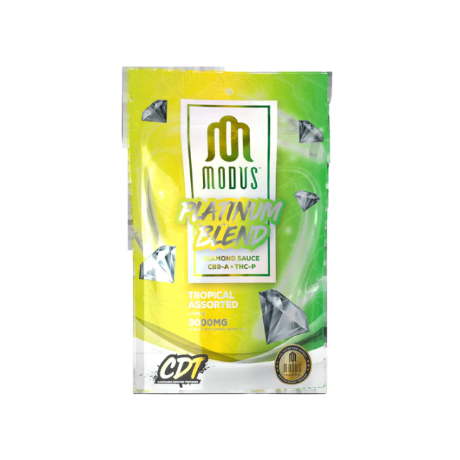 MODUS PLATINUM BLEND DIAMOND SAUCE CB9-A + THC-P 3000MG GUMMIES - TROPICAL ASSORTED