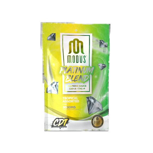 MODUS PLATINUM BLEND DIAMOND SAUCE CB9-A + THC-P 3000MG GUMMIES - TROPICAL ASSORTED