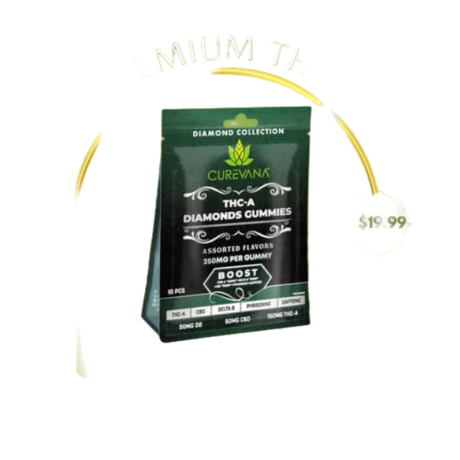 CUREVANA THC-A DIAMOND GUMMIES 250MG 10CT - BOOST