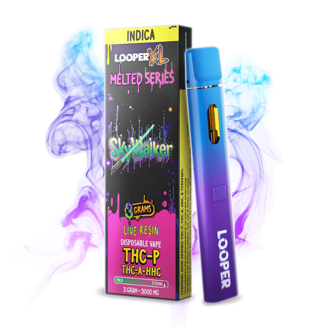 LOOPER XL MELTED SERIES LIVE RESIN 3G DISPOSABLE - SKYWALKER INDICA