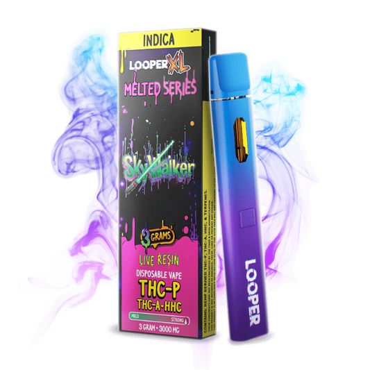 LOOPER XL MELTED SERIES LIVE RESIN 3G DISPOSABLE - SKYWALKER INDICA