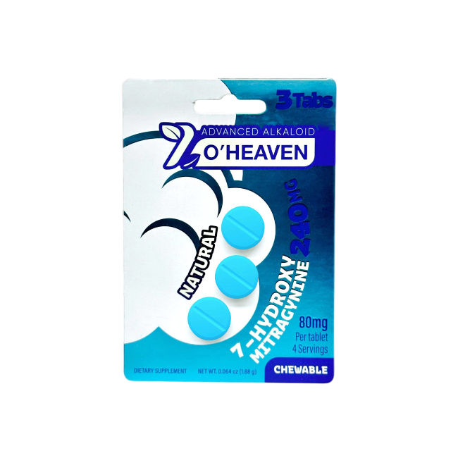 7 O’HEAVEN 7-HYDROXYMITRAGYNINE TABLETS 3CT / 240MG (80MG EACH) – NATURA