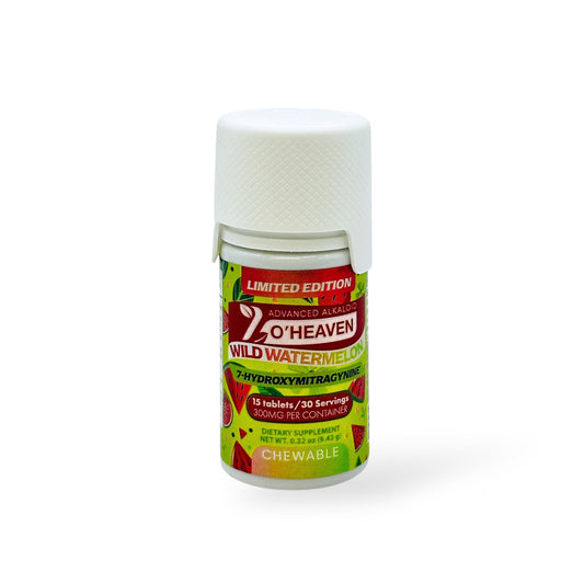 Supplement bottle labeled 'Z'O'Heaven Wild Watermelon' on a white background