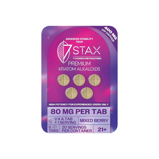 7Stax 5ct 7OH Tabs Mixed Berry 80mg per Tablet - Seven Tech