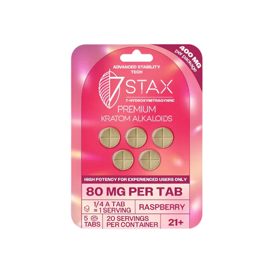 7Stax 5ct 7OH Tabs Raspberry 80mg per Tablet - Seven Tech