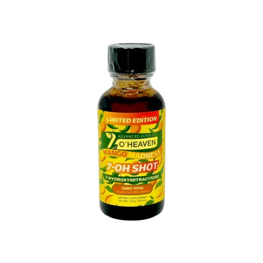 7 O'Heaven 7-Hydroxymitragynine Shot Mango Madness 50mg - Seven Tech