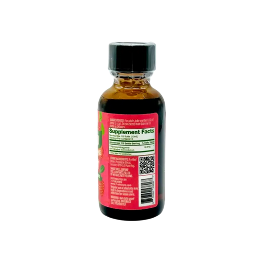 Small bottle of liquid supplement.