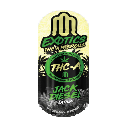 MODUS EXOTICS DIAMOND INFUSED SLOW BURNING 1.5G 2PK THC-A PRE-ROLLS - JACK DIESEL SATIVA