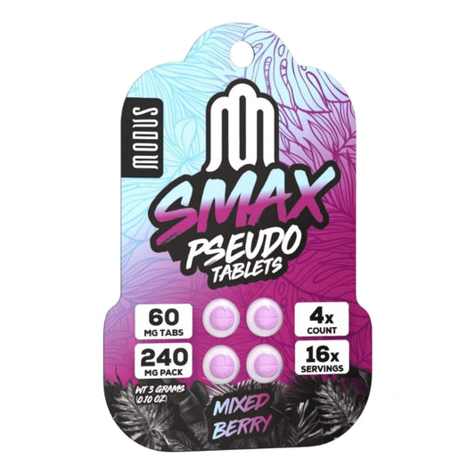 MODUS SMAX PSEUDO TABLETS 100MG 4CT - TRIPLE BERRY