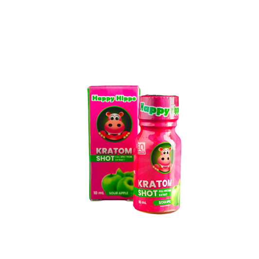 HAPPY HIPPO KRATOM SHOT 10ML 60MG - SOUR APPLE - Seven Tech
