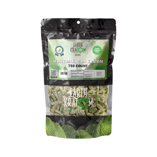 EARTH KRATOM CAPSULES 750CT - MAENG DA WHITE VEIN - Seven Tech