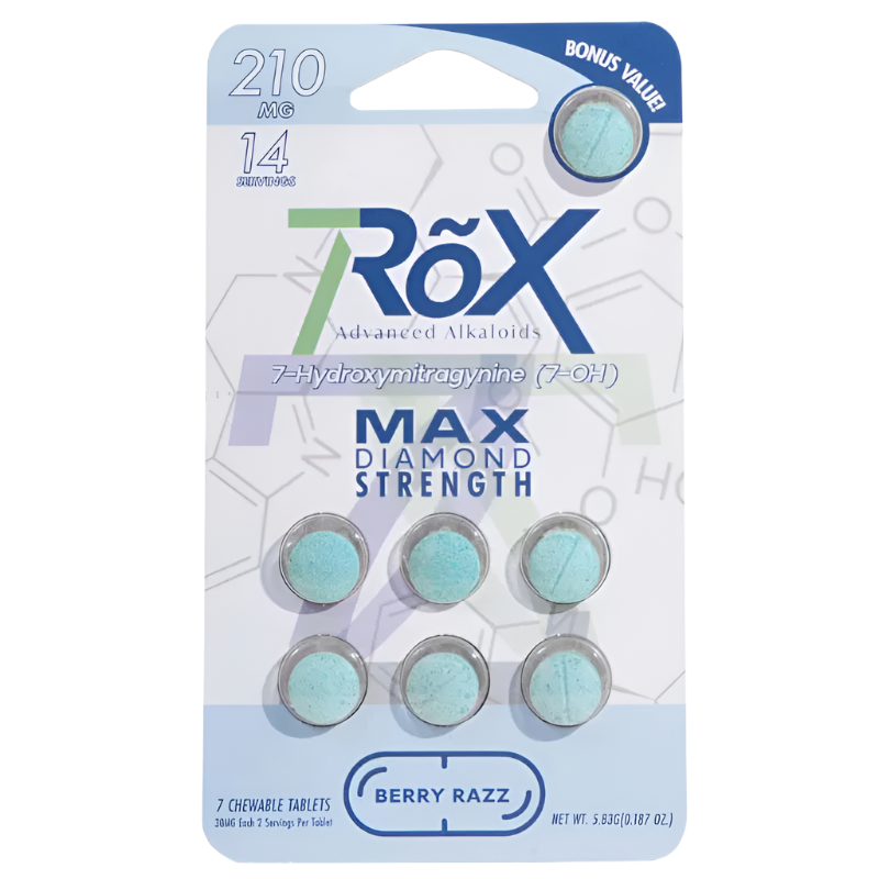 7Rox 6ct + 1 Free 7OH Berry Razz Tabs 30mg Per Tablet