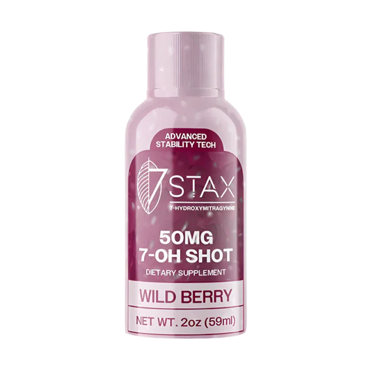 7Stax 7 Hydroxymitragynine Liquid Shot Wild Berry 50mg - Seven Tech