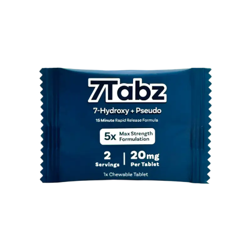 Blue 7Tabz supplement packet.