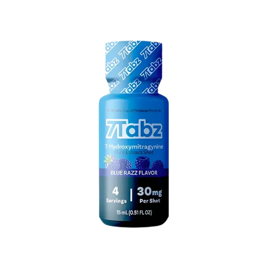 7Tabz 7-Hydroxymitragynine Shot Blue Razz 30mg - Seven Tech