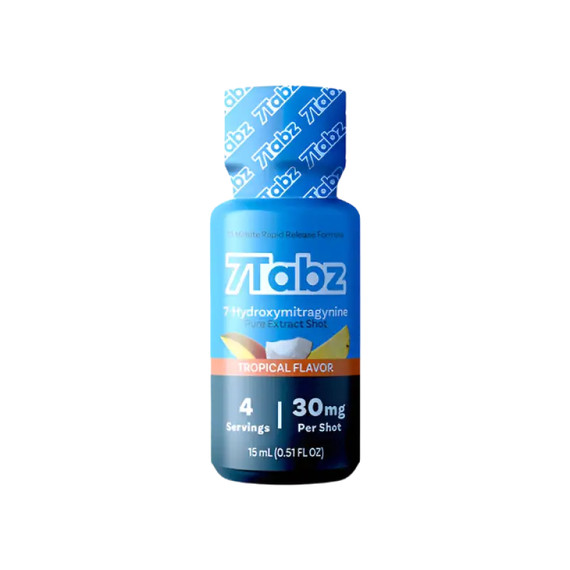 Blue plastic bottle of Viabz supplement with tropical flavor labeling.