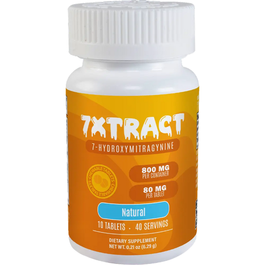 7XTRACT 7-HYDROXYMITRAGYNINE TABLETS 10CT / 800MG (80MG EACH) – NATURAL