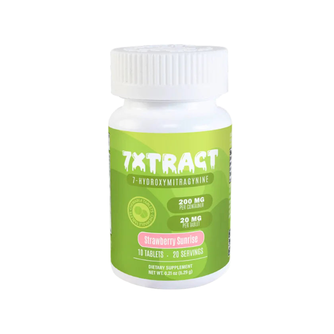 7XTRACT 7OH 10CT 200MG (20MG PER TABLET) - STRAWBERRY SUNRISE