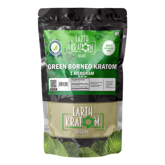 EARTH KRATOM POWDER 1000G / 35.27OZ - BORNEO GREEN VEIN - Seven Tech