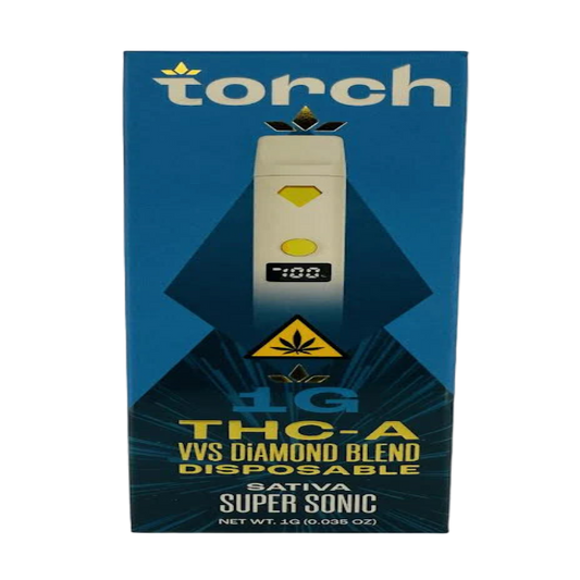 Torch THC-A 1g VVS Diamond Blend Disposable Super Sonic Sativa