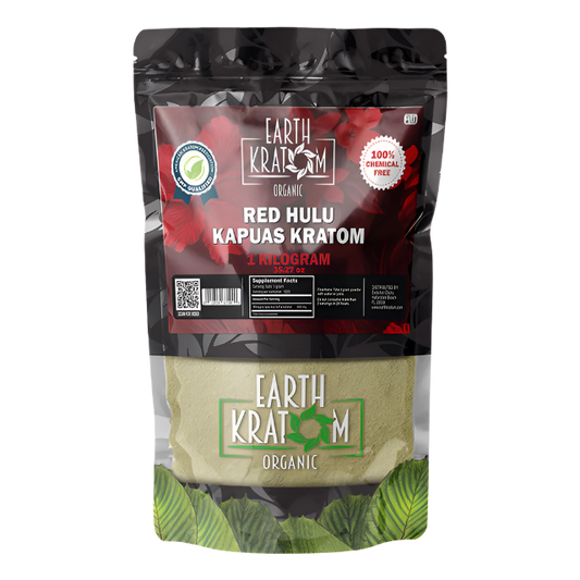 EARTH KRATOM POWDER 1000G / 35.27OZ - HULU RED VEIN - Seven Tech