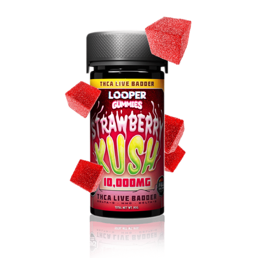 LOOPER THC-A ULTRA POTENT FULL SPECTRUM GUMMIES 500MG 20CT JAR - STRAWBERRY KUSH