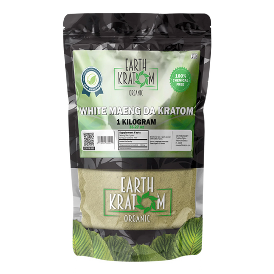 EARTH KRATOM POWDER 1000G / 35.27OZ - MAENG DA WHITE VEIN - Seven Tech