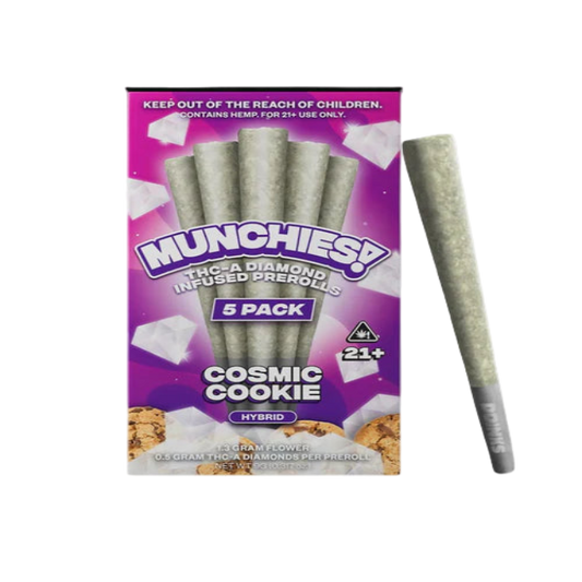 MUNCHIES THC-A DIAMOND PREROLLS 5PK – COSMIC COOKIE HYBRID