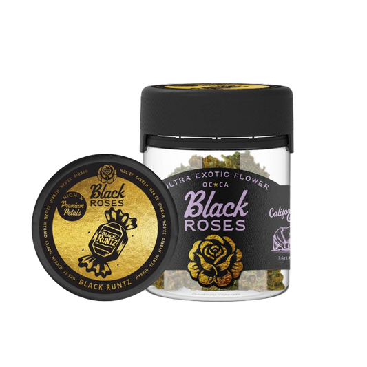 Black Roses Premium Ultra Exotic THC-A Flower 3.5g Jar Black Runtz Hybrid
