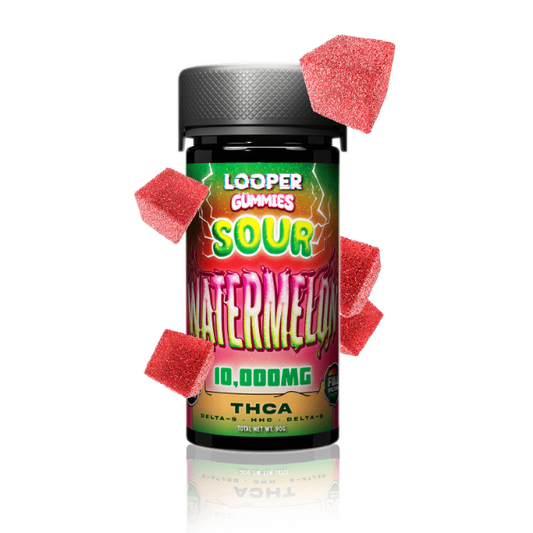 LOOPER THC-A ULTRA POTENT FULL SPECTRUM GUMMIES 500MG 20CT JAR - SOUR WATERMELON