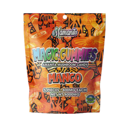 Mamanita Mango Magic Gummies Mushroom Candy 10pcs 800mg 8000mg Per Pkg