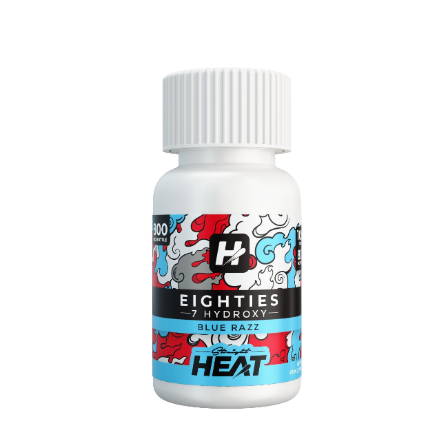 Straight Heat 10ct 7OH Eighties Tab Blue Razz 80mg per Tablet