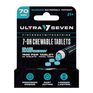 Ultra Seven 10ct 7OH Tabs Blue Raspberry 7mg Per Tablet