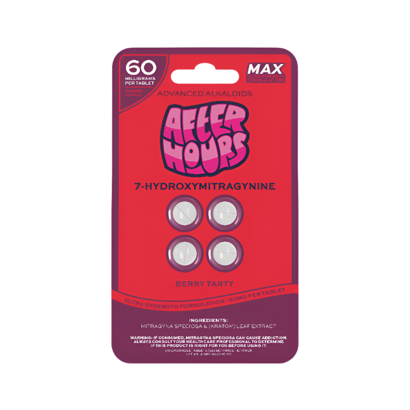 After Hours 4ct 7OH Chewable Tabs Berry Tarty 60mg per Tablet