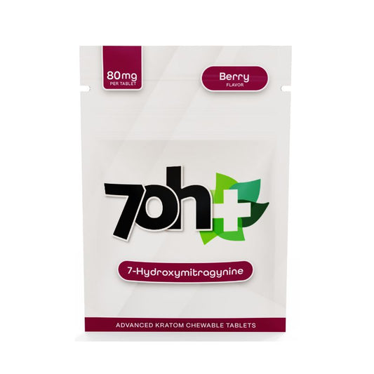 7OH Plus 7-Hydroxy Advance Kratom Chewable Tablets 80mg Per Tablet